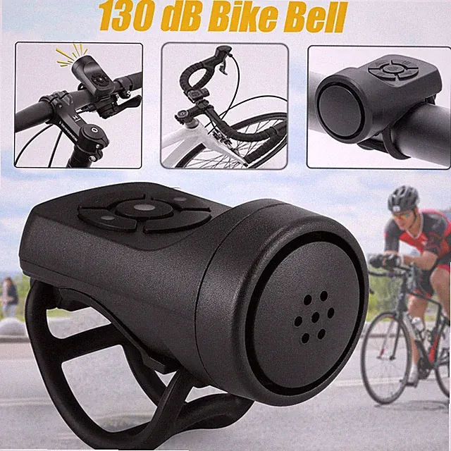 130dB Electric Bike Bell Mountain Bicycle Horn USB Charging Super Loud MTB Horn