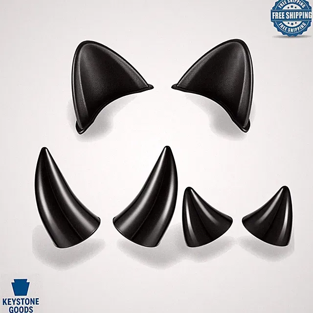 6 Pcs Helmet Accessories Set Including Cat Ears & Devil Horns for Ski, Bike,...