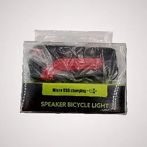 Bicycle Speaker Headlight Bike Horn USB Rechargeable LED
