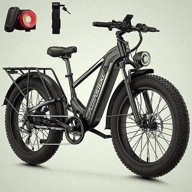 OFF-ROAD 26" Fat Tire Hydr Air Susp 1800W 36MPH Adult E-Bike 85Mi Mountain